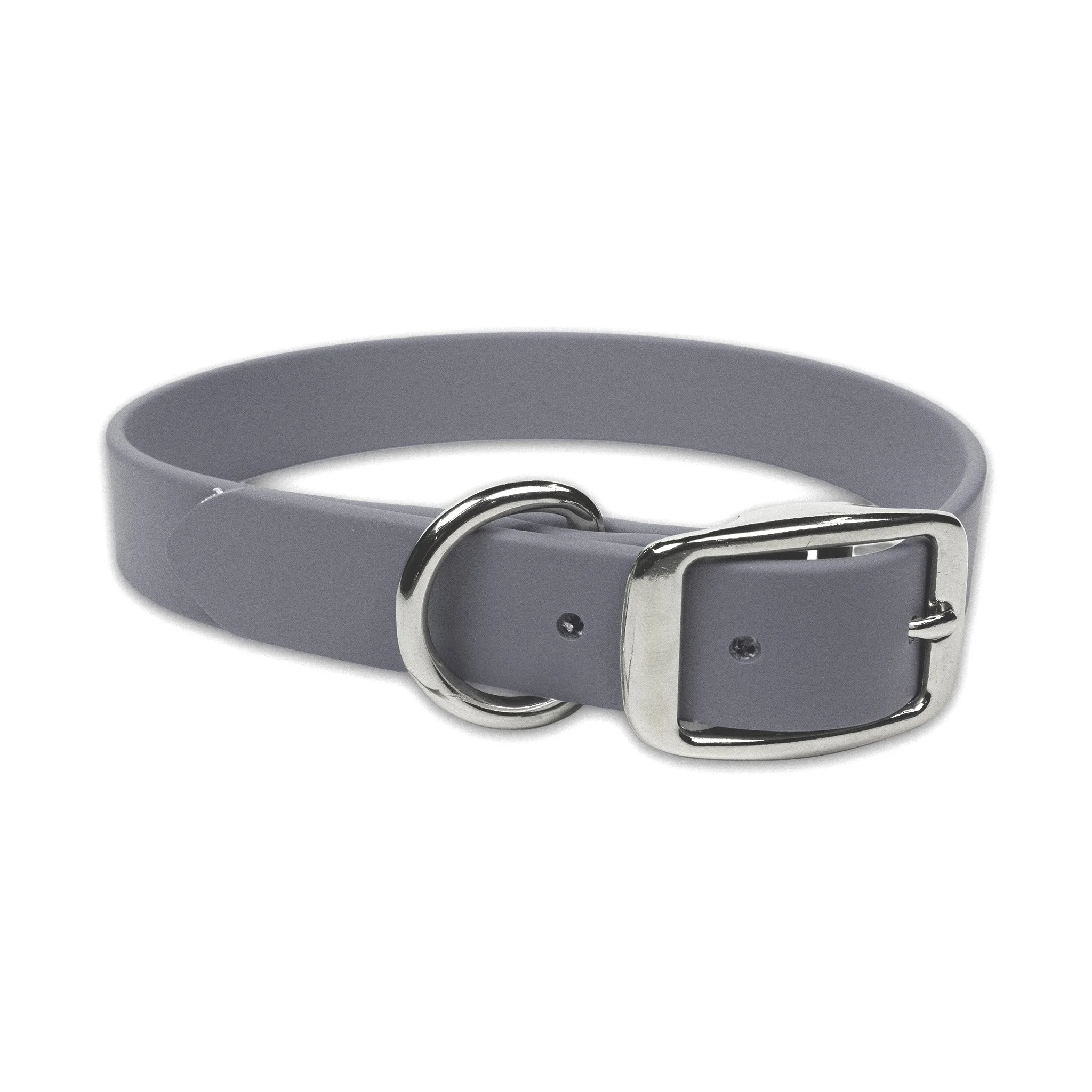 Reflective TufFlex Dog Collar with Nickel Hardware - Standard Dee